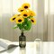 45 Yellow Silk Sunflowers 5 Bushes Wedding Flowers Arrangements Centerpieces